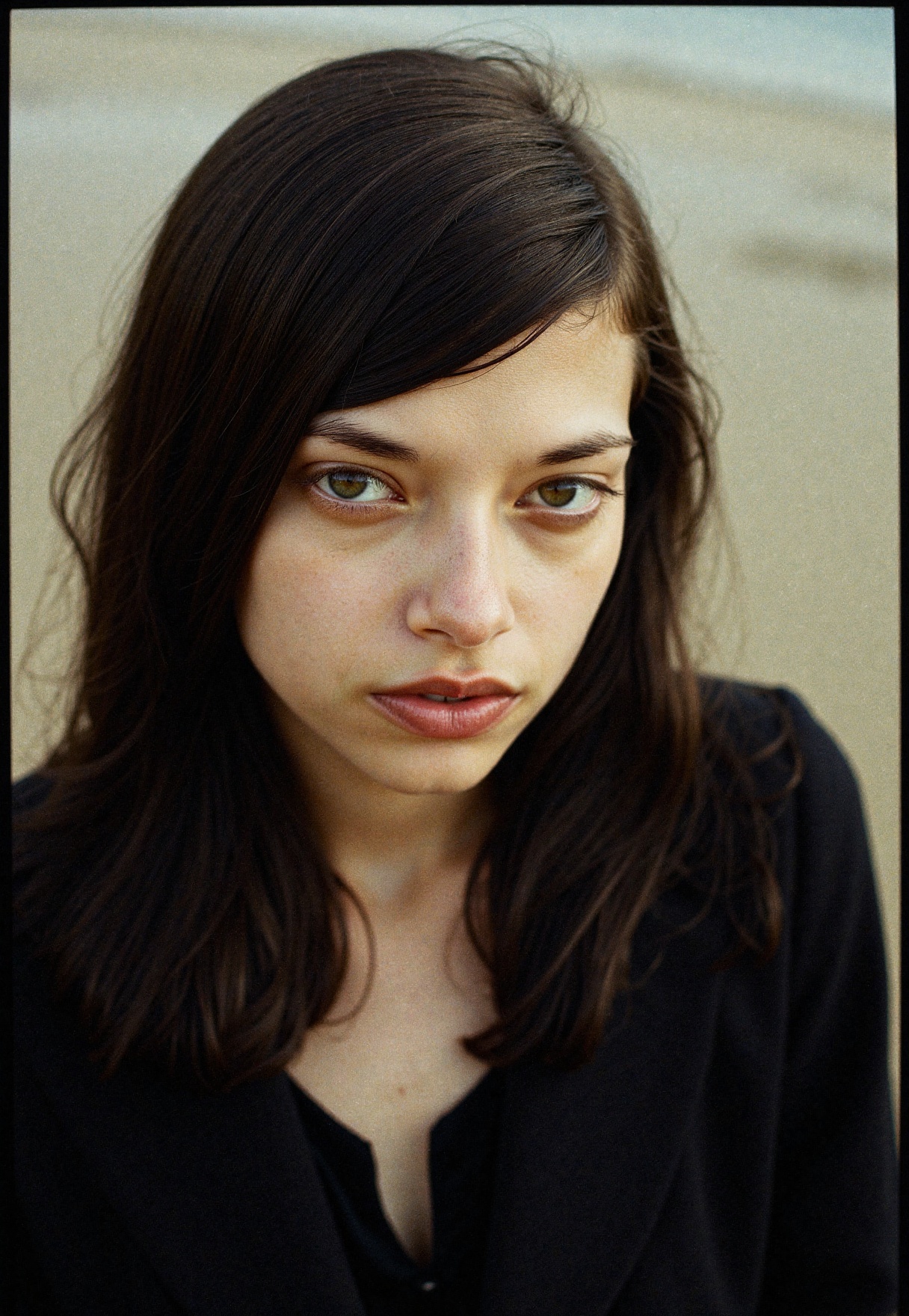 vintage film photography,  cinematic portrait,  young woman on Tensor.Art