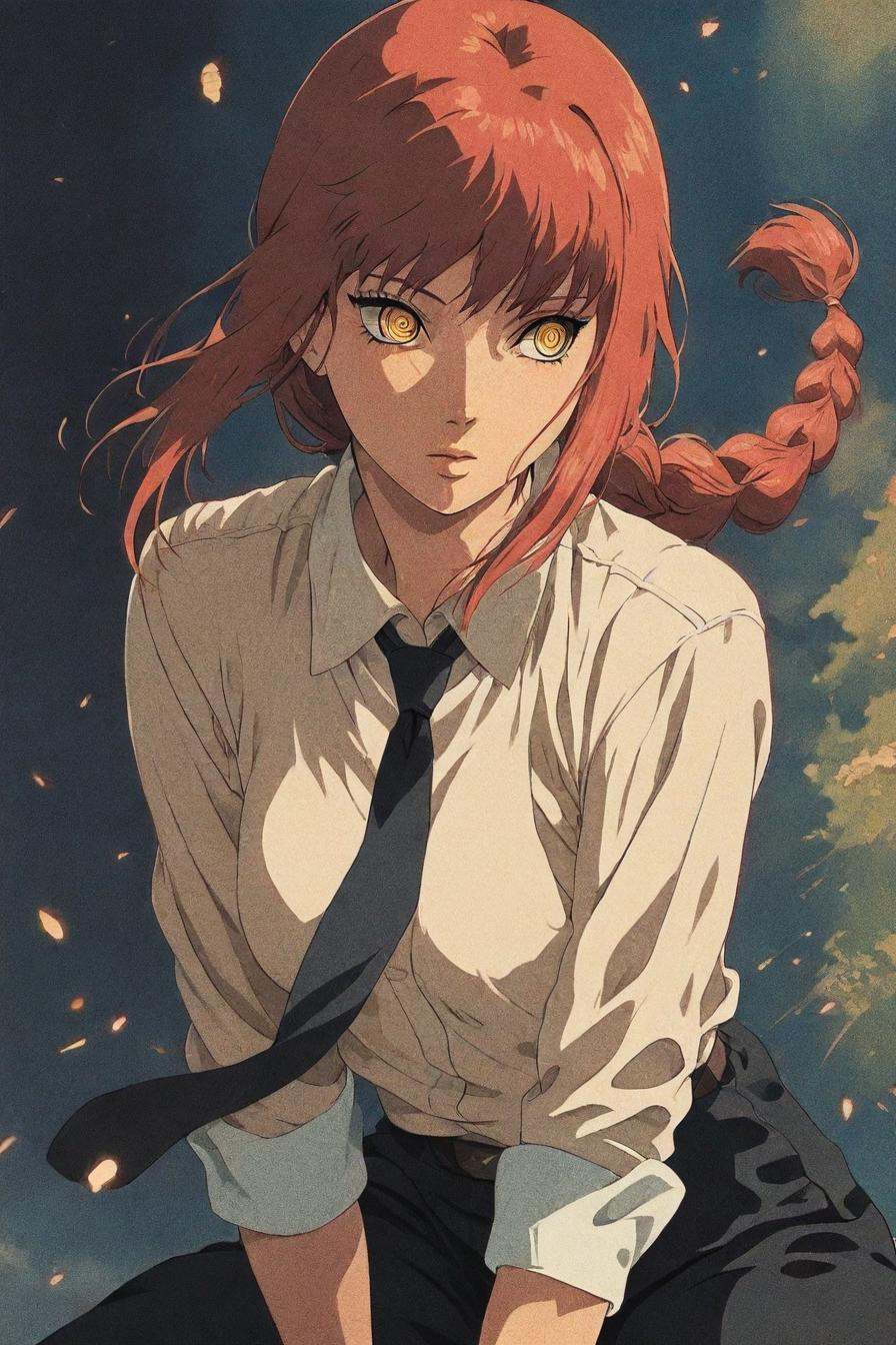 makima,  red hair,  long hair on Tensor.Art