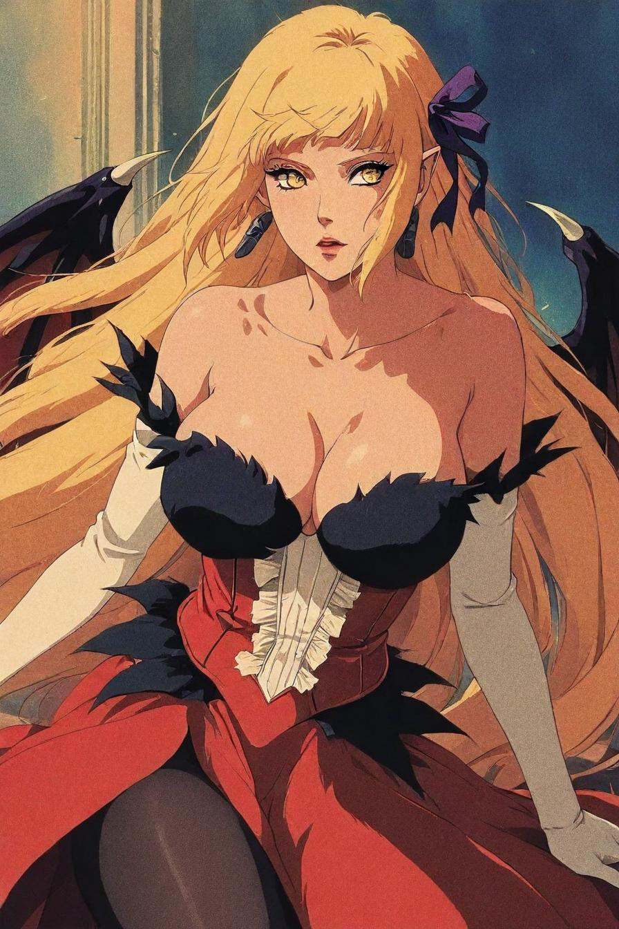 kiss-shot acerola-orion heart-under-blade,  very long hair,  blonde hair on Tensor.Art