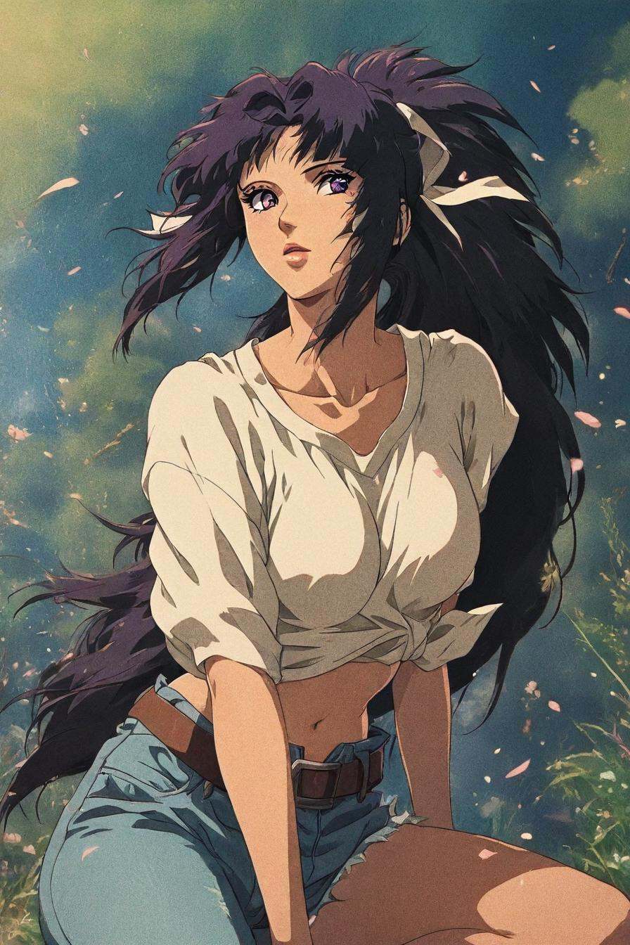 looking at the viewer,  asymmetrical clothes,  navel on Tensor.Art