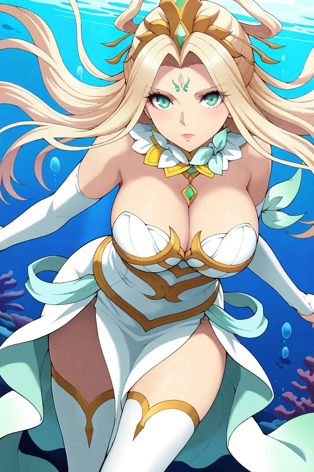 underwater,  underwater,  Thigh exposed on Tensor.Art