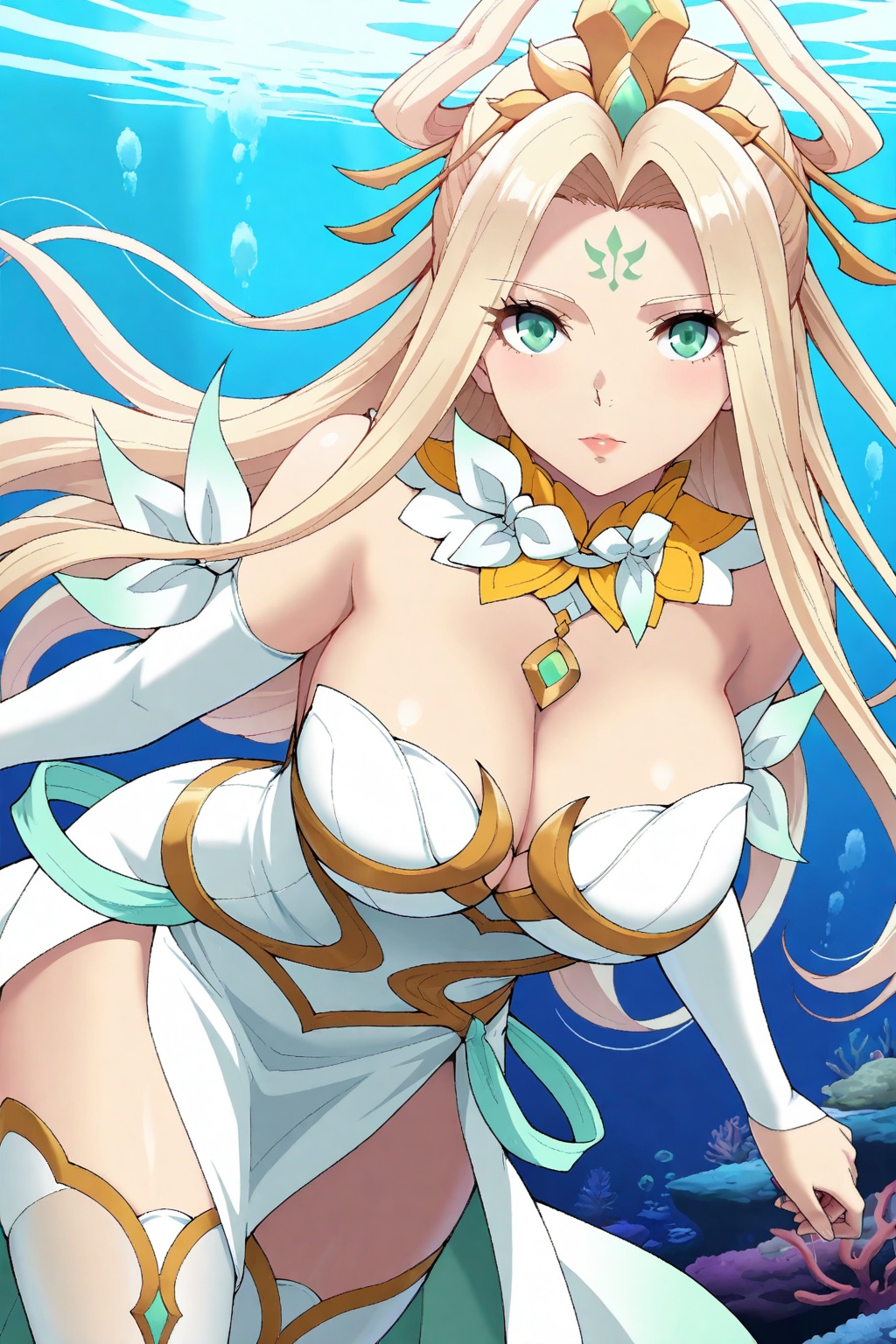underwater,  underwater,  Thigh exposed on Tensor.Art