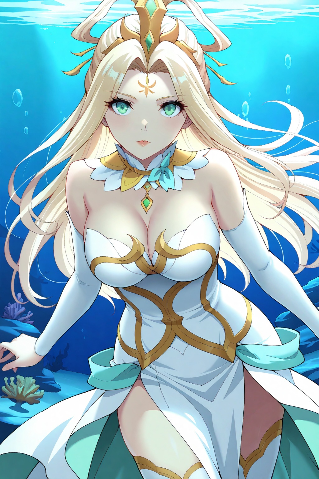 underwater,  underwater,  Thigh exposed on Tensor.Art