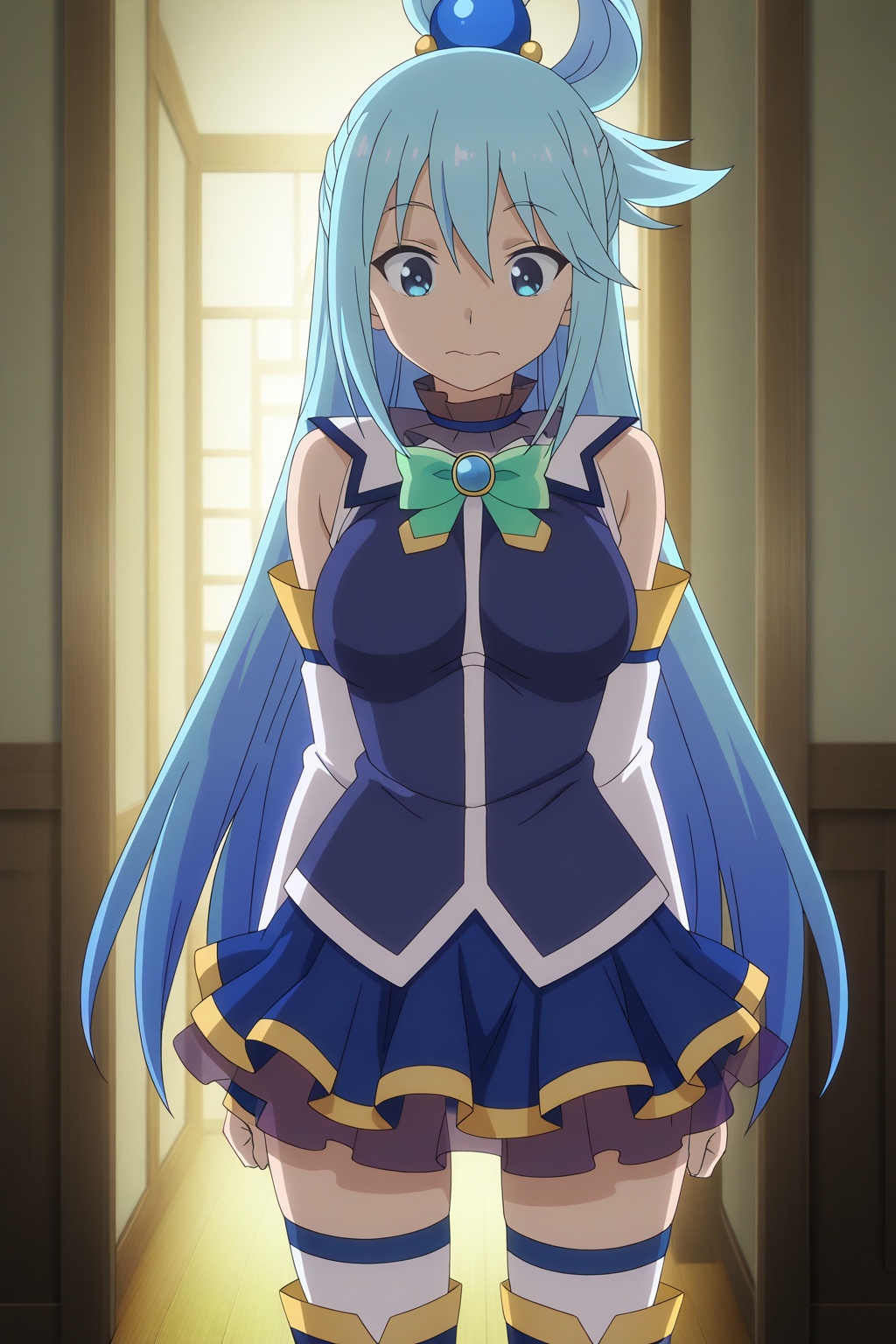 masterpiece,  ultra detailed,  aqua \(konosuba\) on Tensor.Art