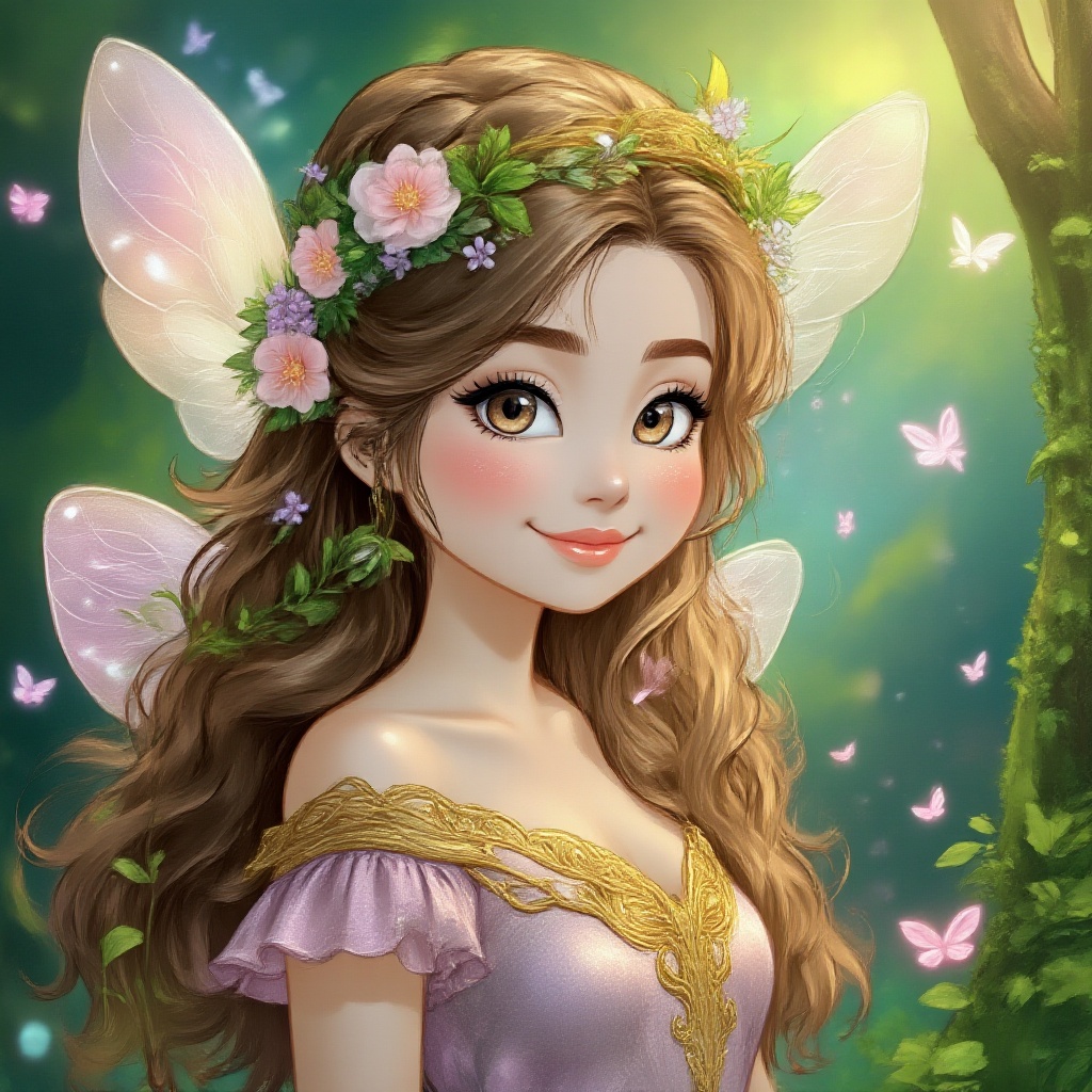 A beautiful fairy tale fairy,  converted to Woozworld style on Tensor.Art