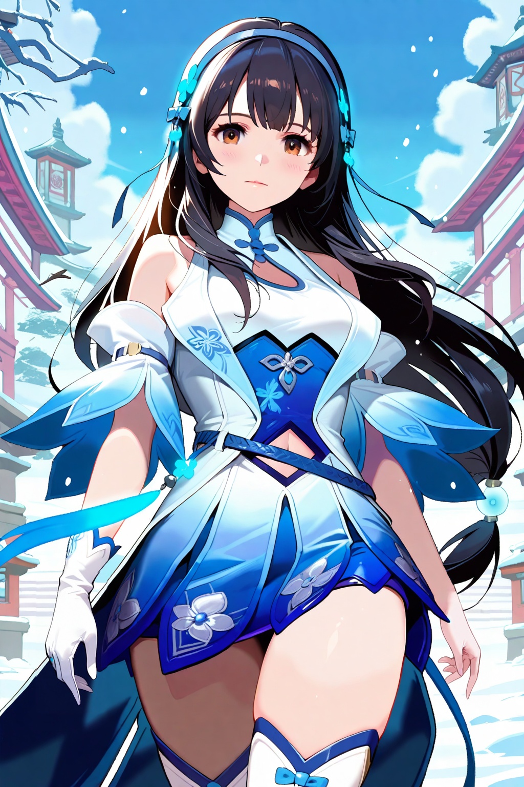 Random scene,  Random scene,  Thigh exposed on Tensor.Art