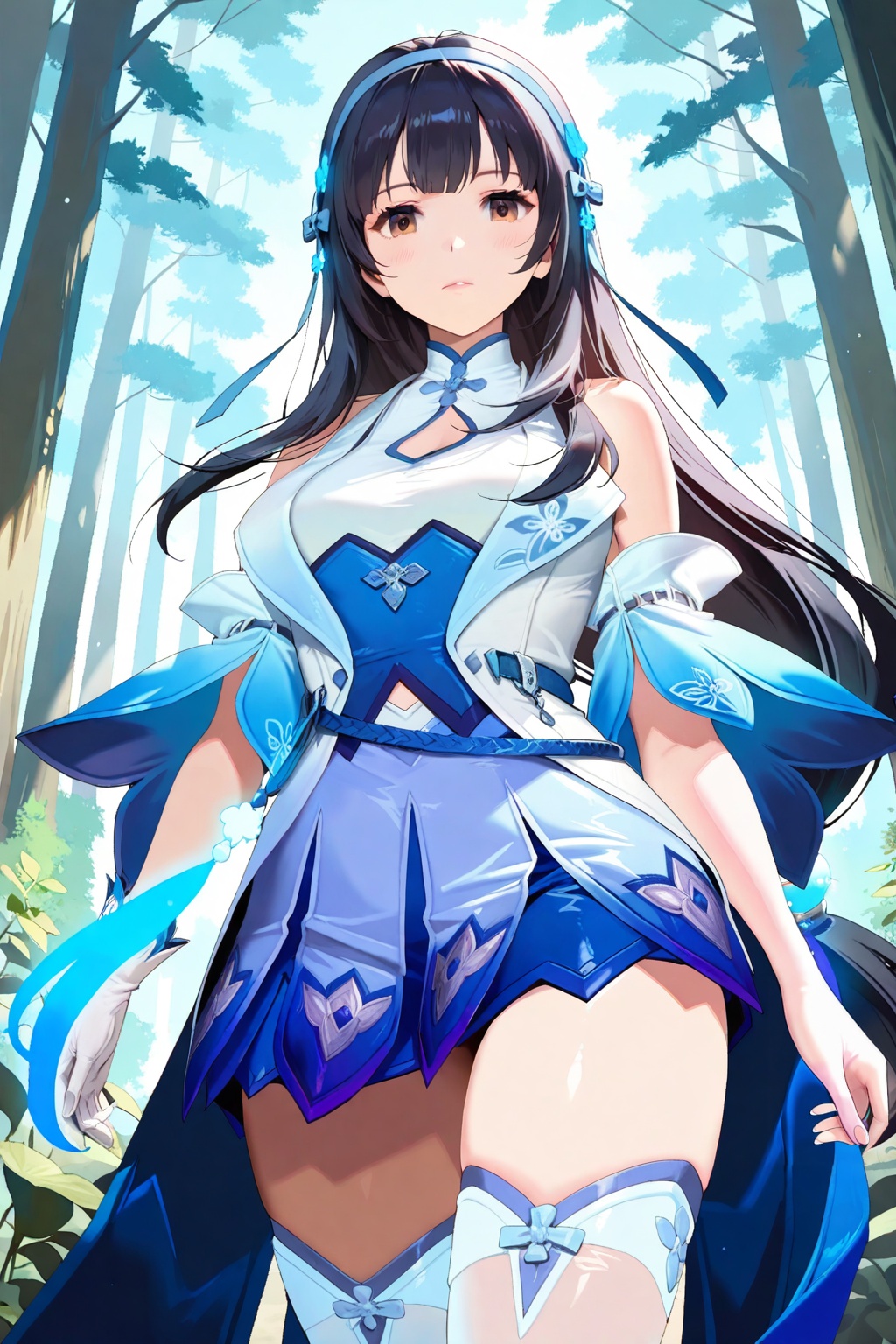 Random scene,  Random scene,  Thigh exposed on Tensor.Art
