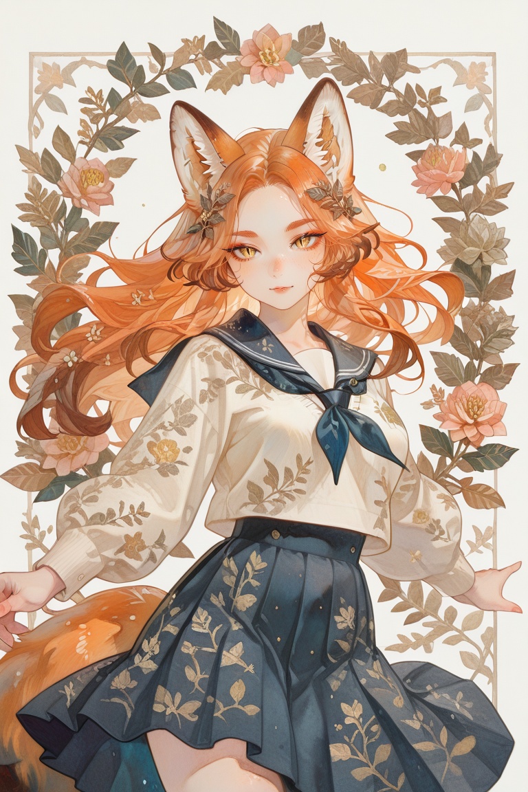 1girl,  ***** female,  long ginger hair on Tensor.Art