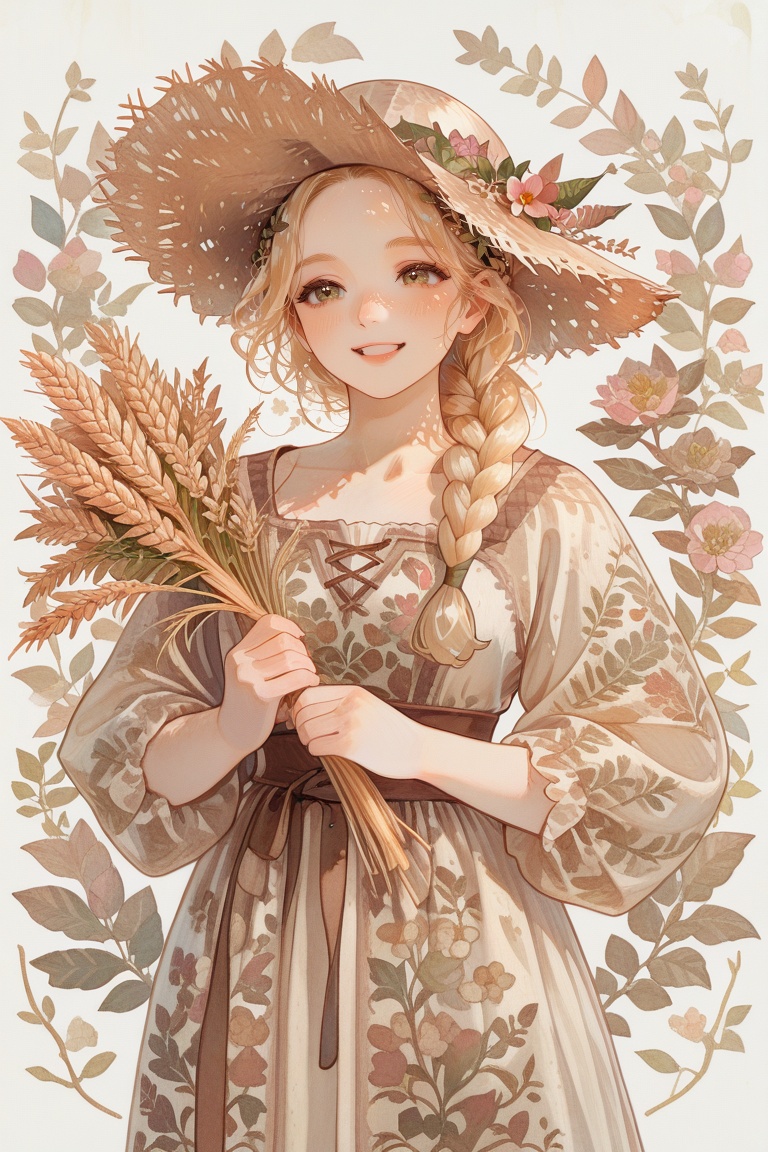 1girl,  long blonde hair,  braids on Tensor.Art