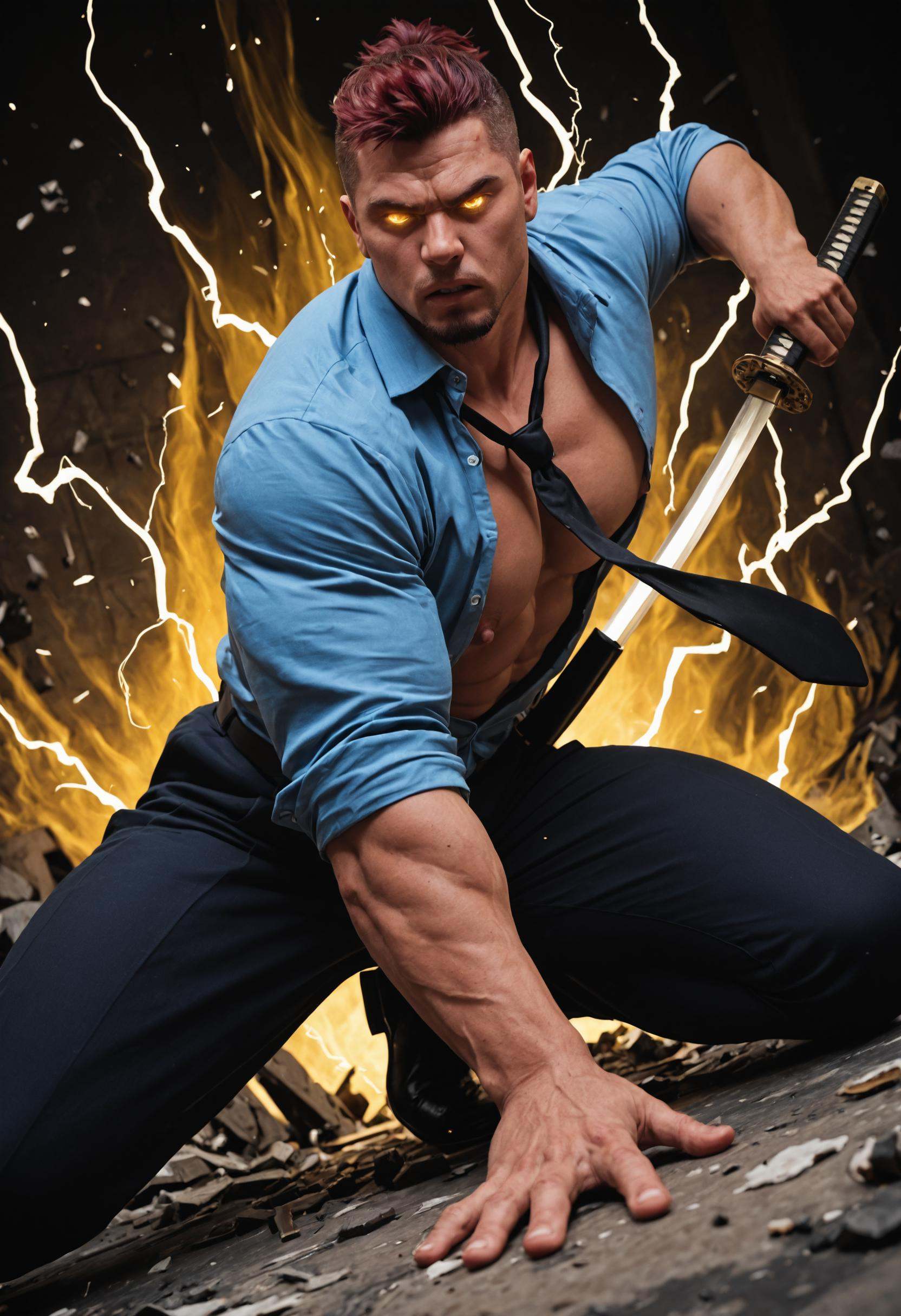 1boy,  male focus,  bara on Tensor.Art