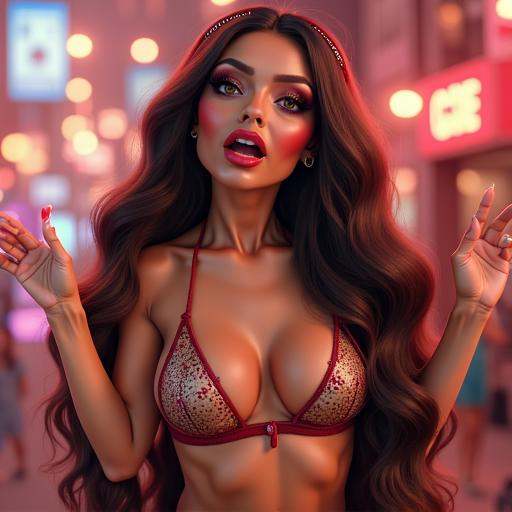 nail polish,  high heels,  makeup on Tensor.Art