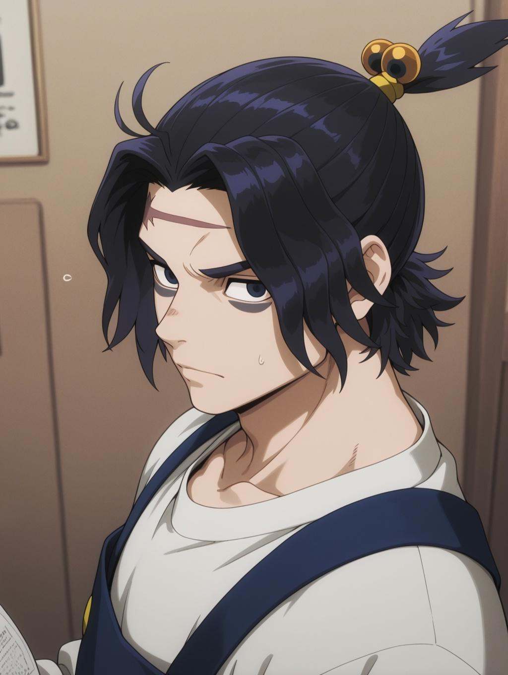 Kunagi,  ponytail,  scar on Tensor.Art
