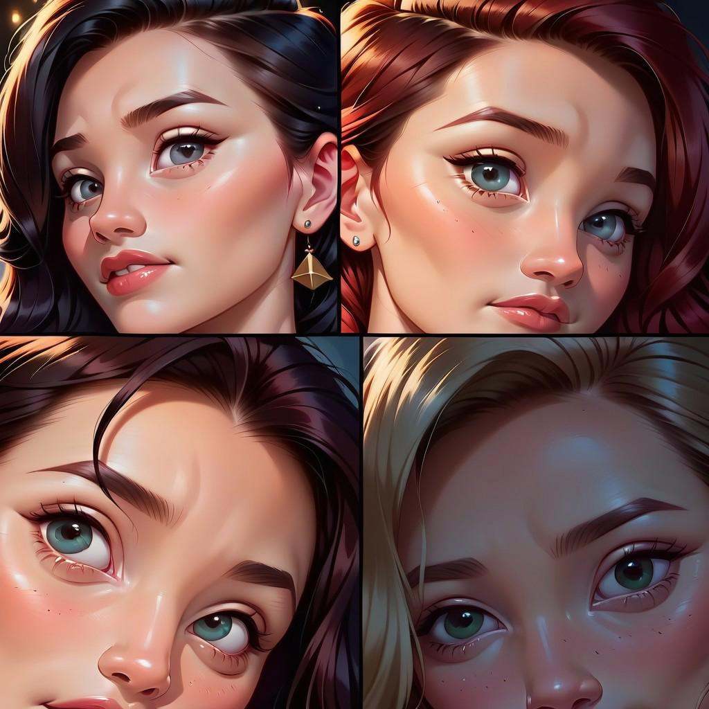 score_8_up,  multiple girls,  multi-eye-focus on Tensor.Art