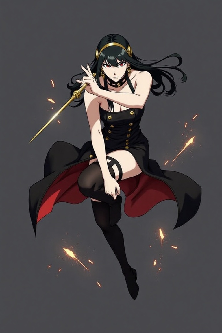 Yor Forger,  spy x family,  assassin mode on Tensor.Art