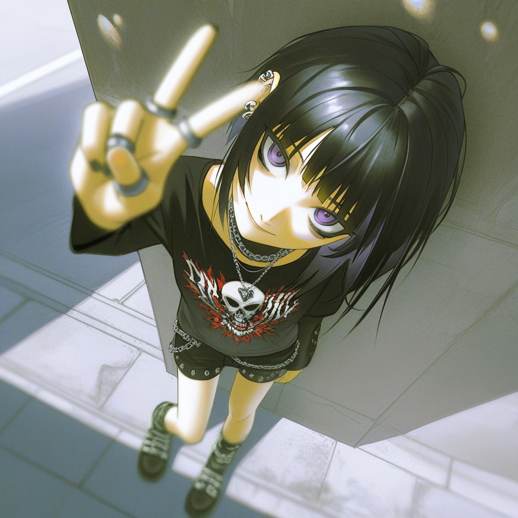 v1nne,  1girl,  black hair on Tensor.Art
