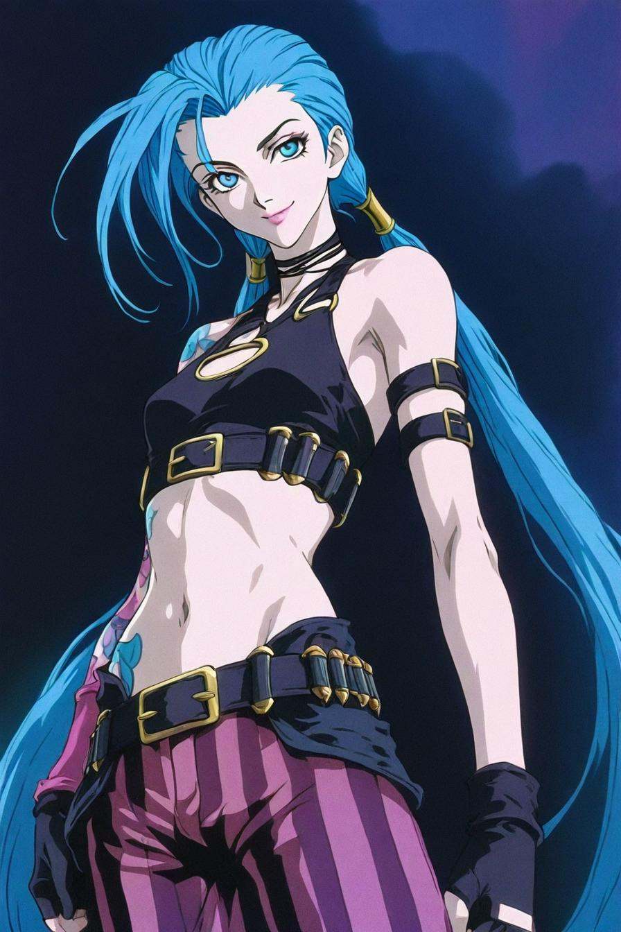 jinx,  blue hair,  pale skin on Tensor.Art