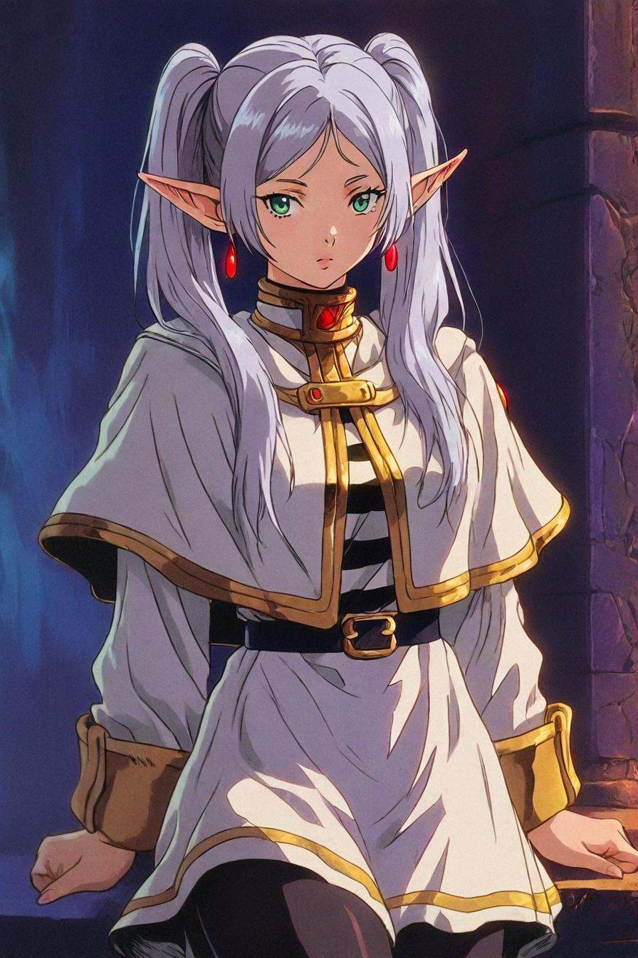 long hair,  twintails,  green eyes on Tensor.Art