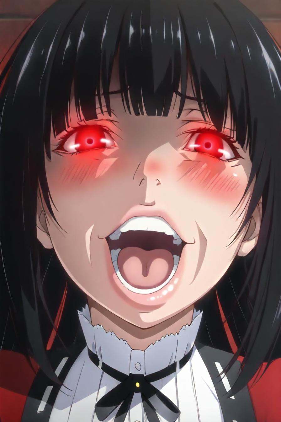 jabami yumeko,  hime cut,  red eyes on Tensor.Art