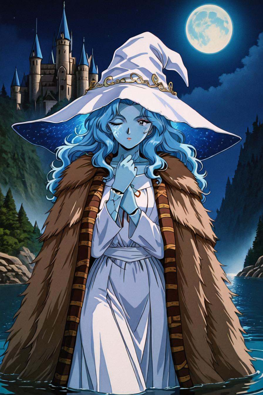 RnnDef,  blue eyes,  one eye closed on Tensor.Art