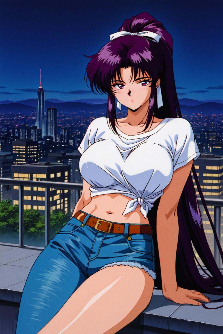 looking at the viewer,  asymmetrical clothes,  navel on Tensor.Art