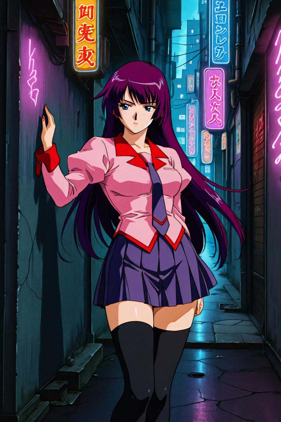 hitagi senjougahara,  bangs,  long hair on Tensor.Art