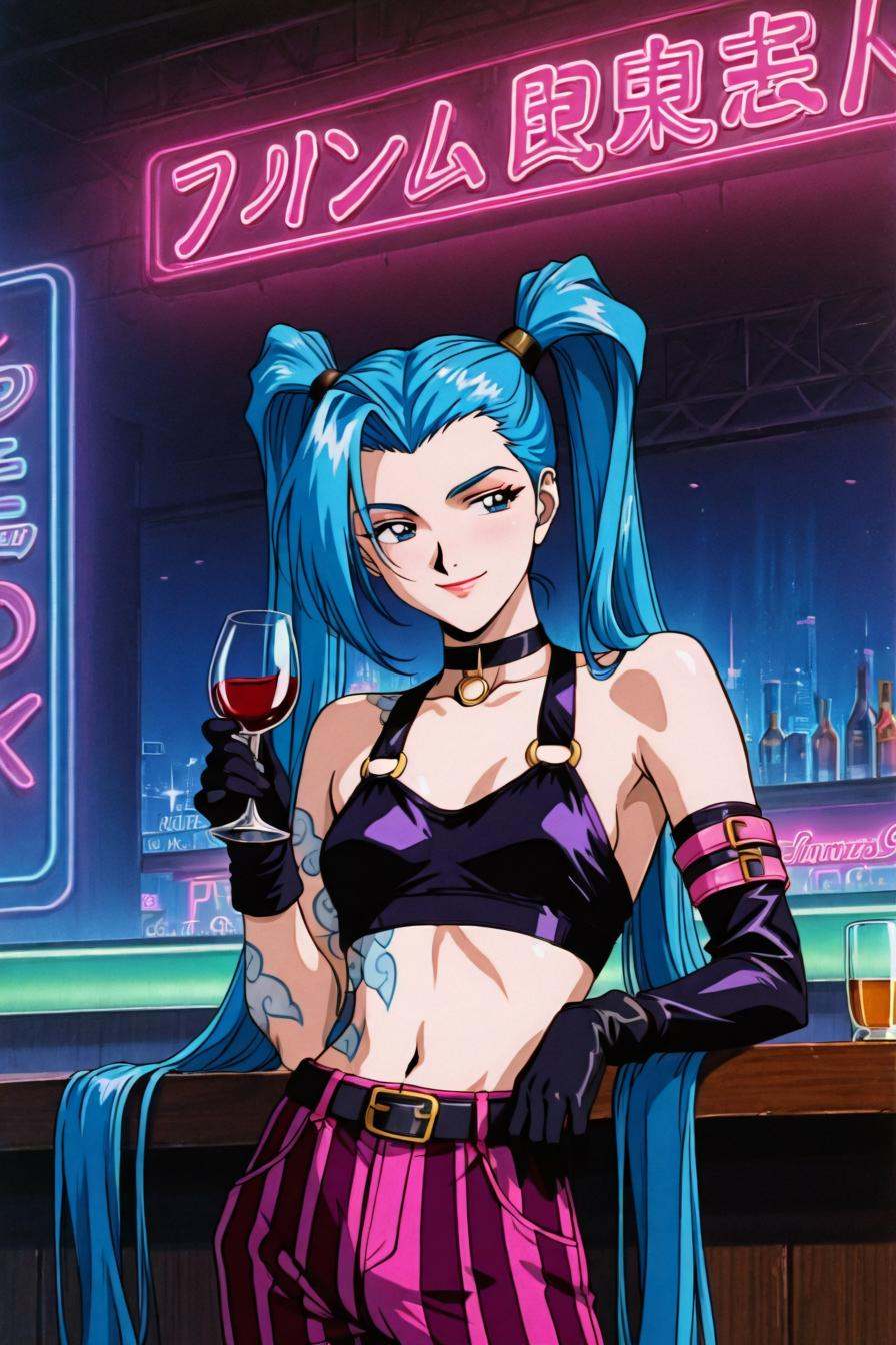 jinx,  blue hair,  pale skin on Tensor.Art