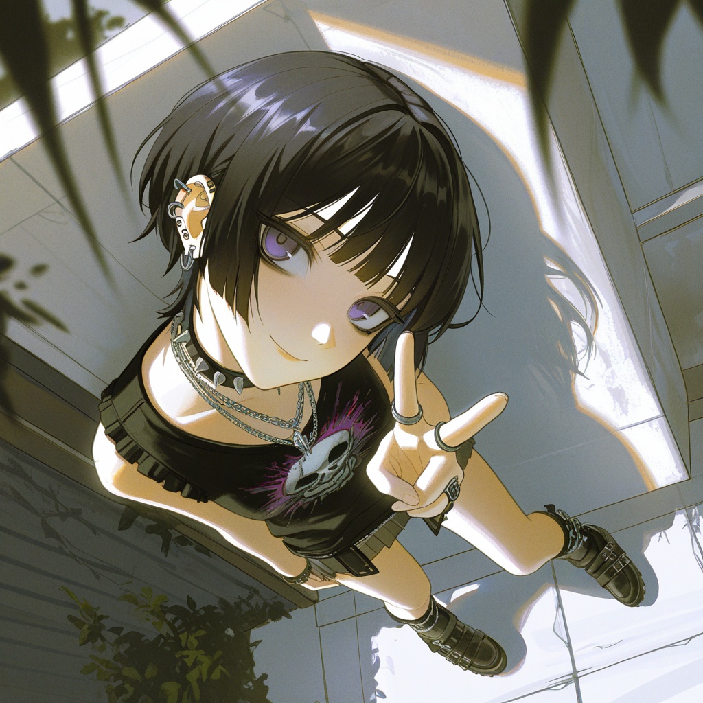 v1nne,  1girl,  black hair on Tensor.Art