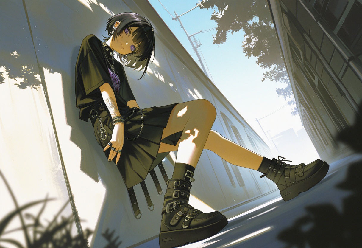 v1nne,  1girl,  black hair on Tensor.Art
