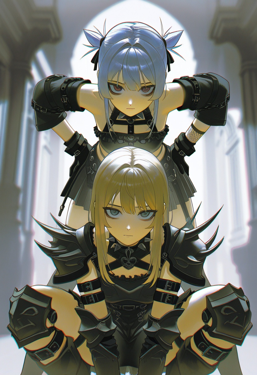 v1nne,  2girls,  armour on Tensor.Art