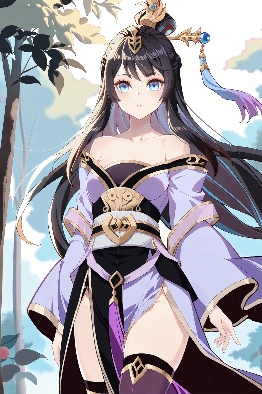 Random scene,  Random scene,  Thigh exposed on Tensor.Art
