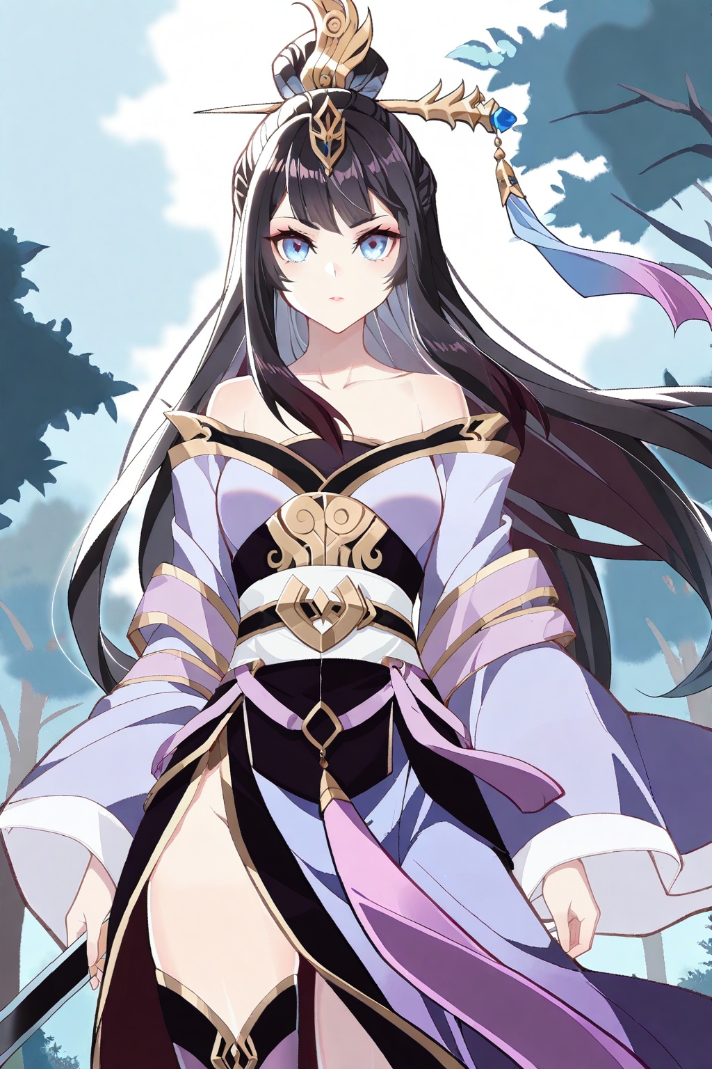 Random scene,  Random scene,  Thigh exposed on Tensor.Art