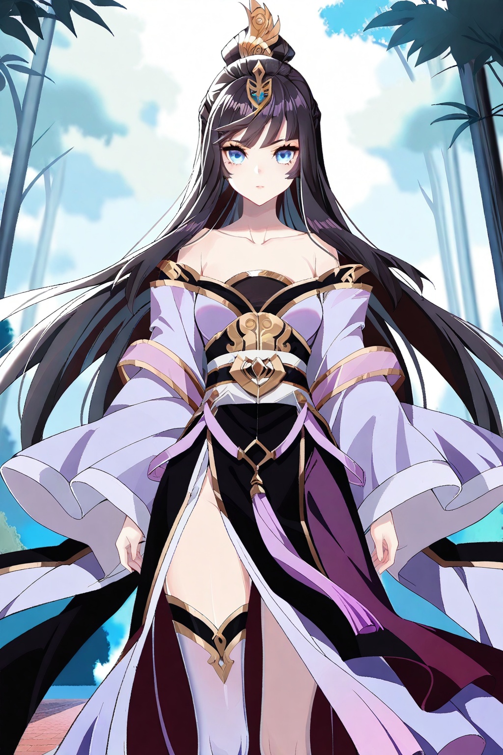 Random scene,  Random scene,  Thigh exposed on Tensor.Art