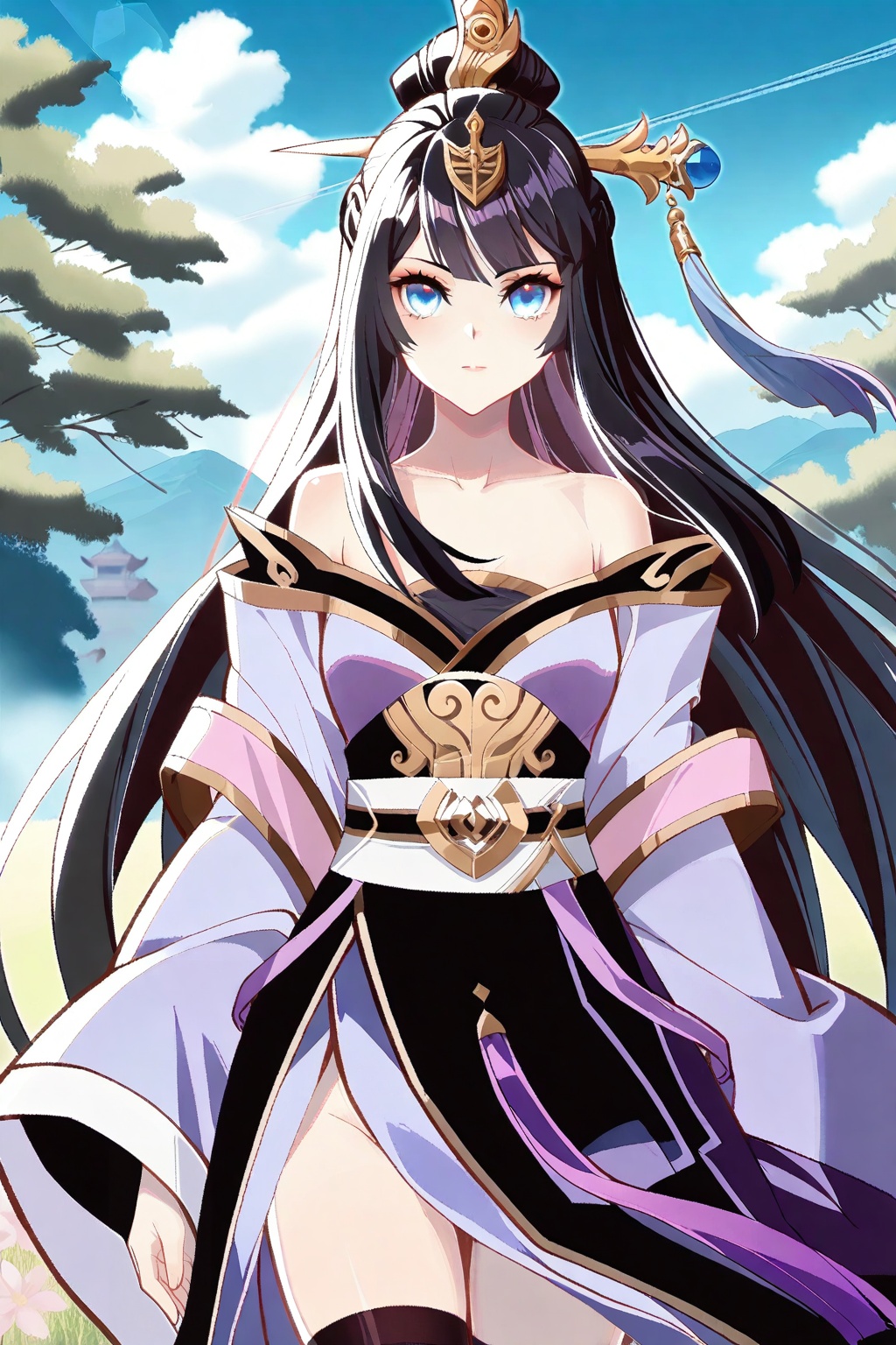 Random scene,  Random scene,  Thigh exposed on Tensor.Art