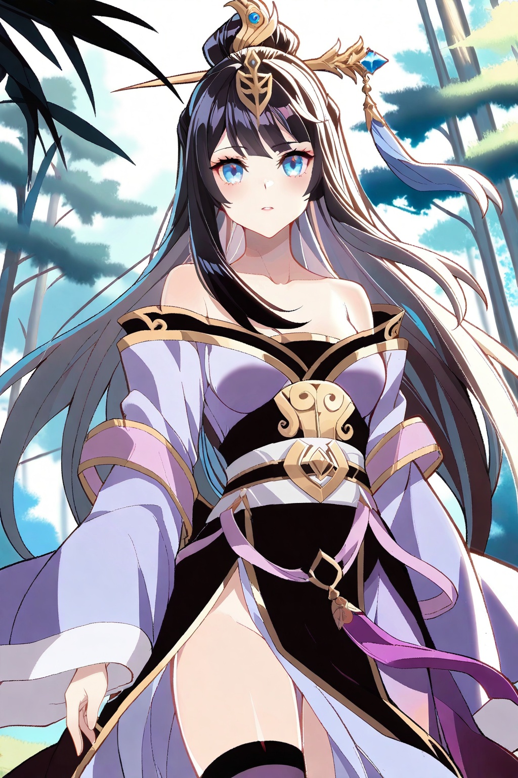 Random scene,  Random scene,  Thigh exposed on Tensor.Art