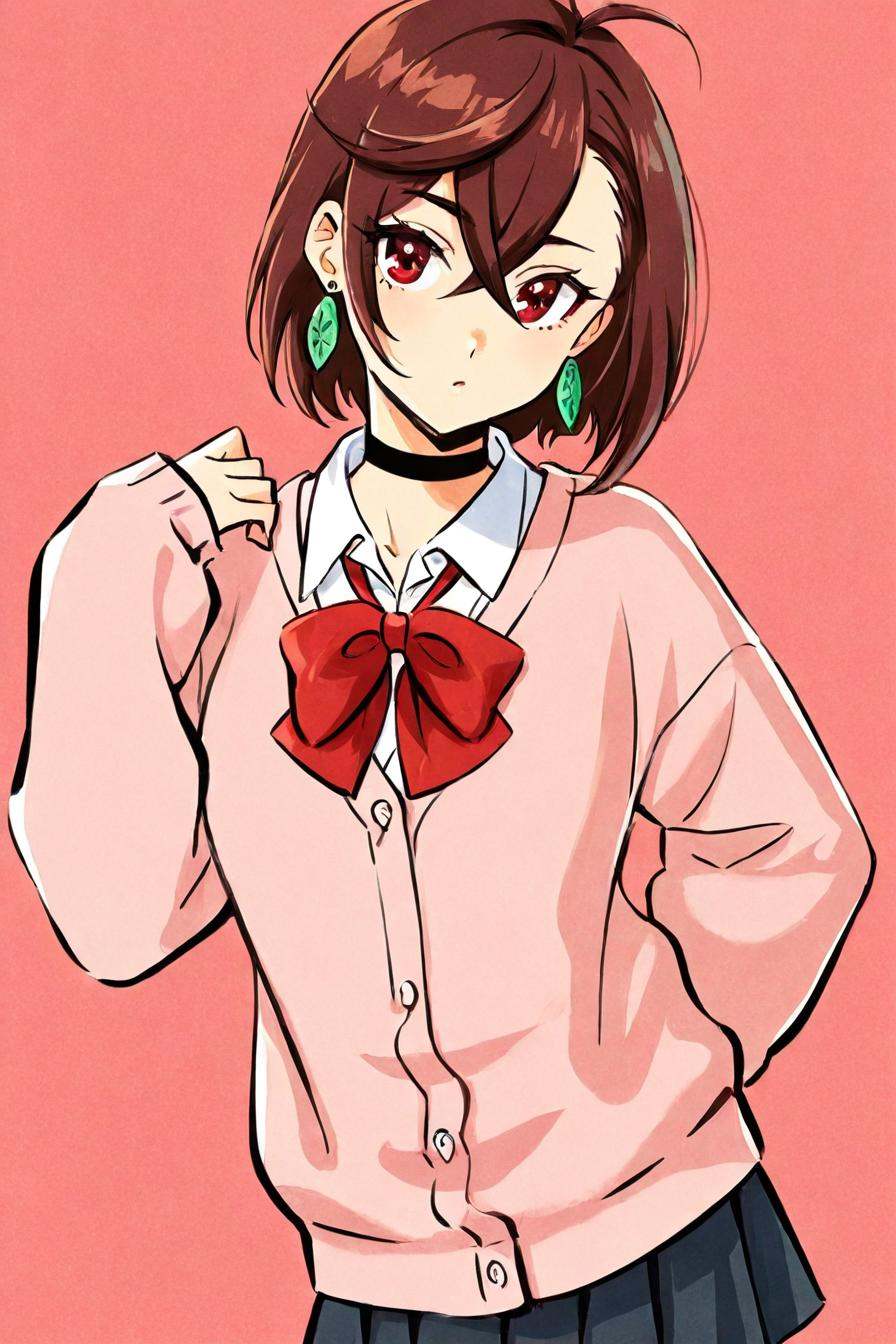ayasemomo,  hair between eyes,  crossed bangs on Tensor.Art