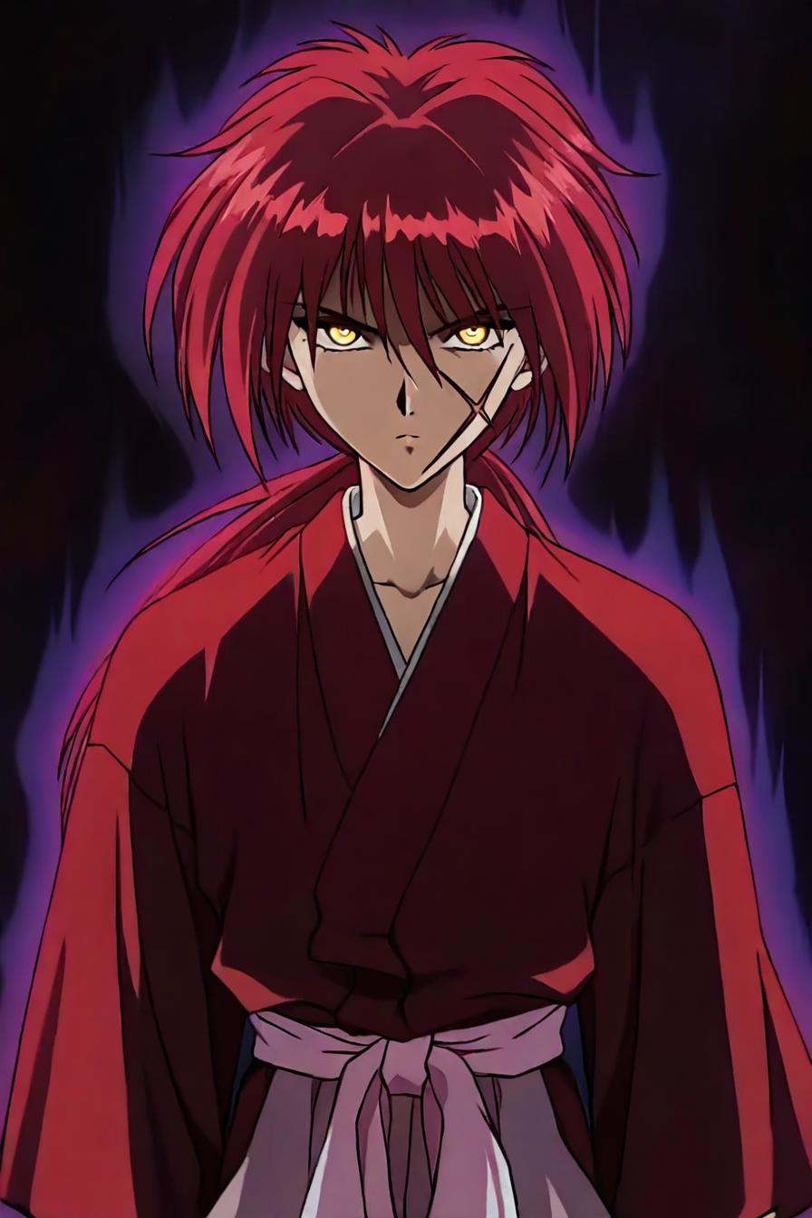 yellow eyes,  aura,  long hair on Tensor.Art