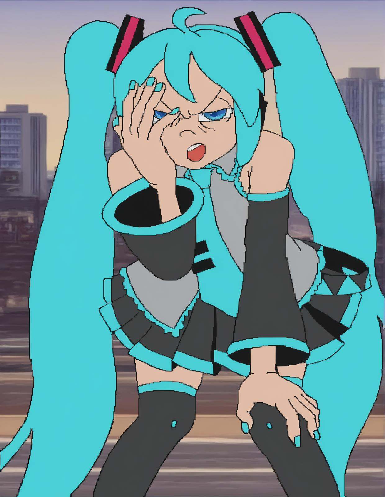 cdi style,  flat colors,  1girl on Tensor.Art