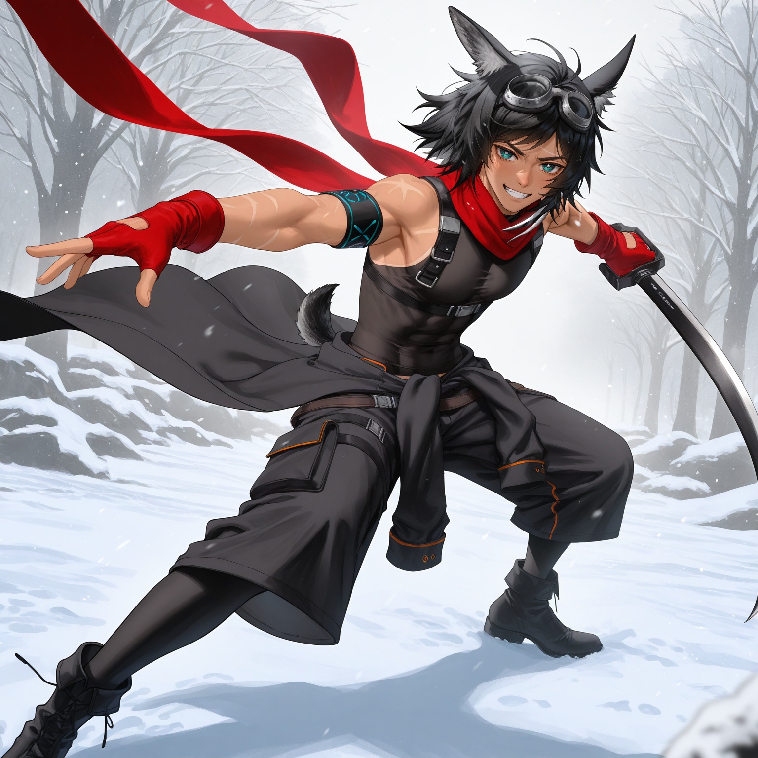 1boy,  courier \(arknights\),  courier el2 on Tensor.Art