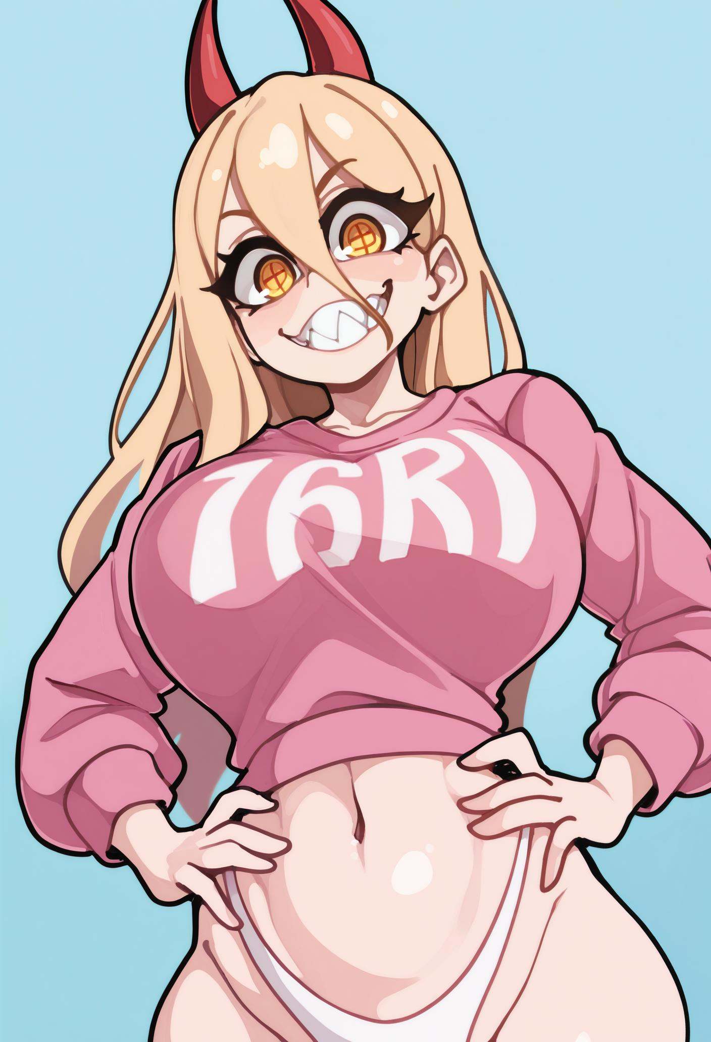 1girl,  solo,  grin on Tensor.Art