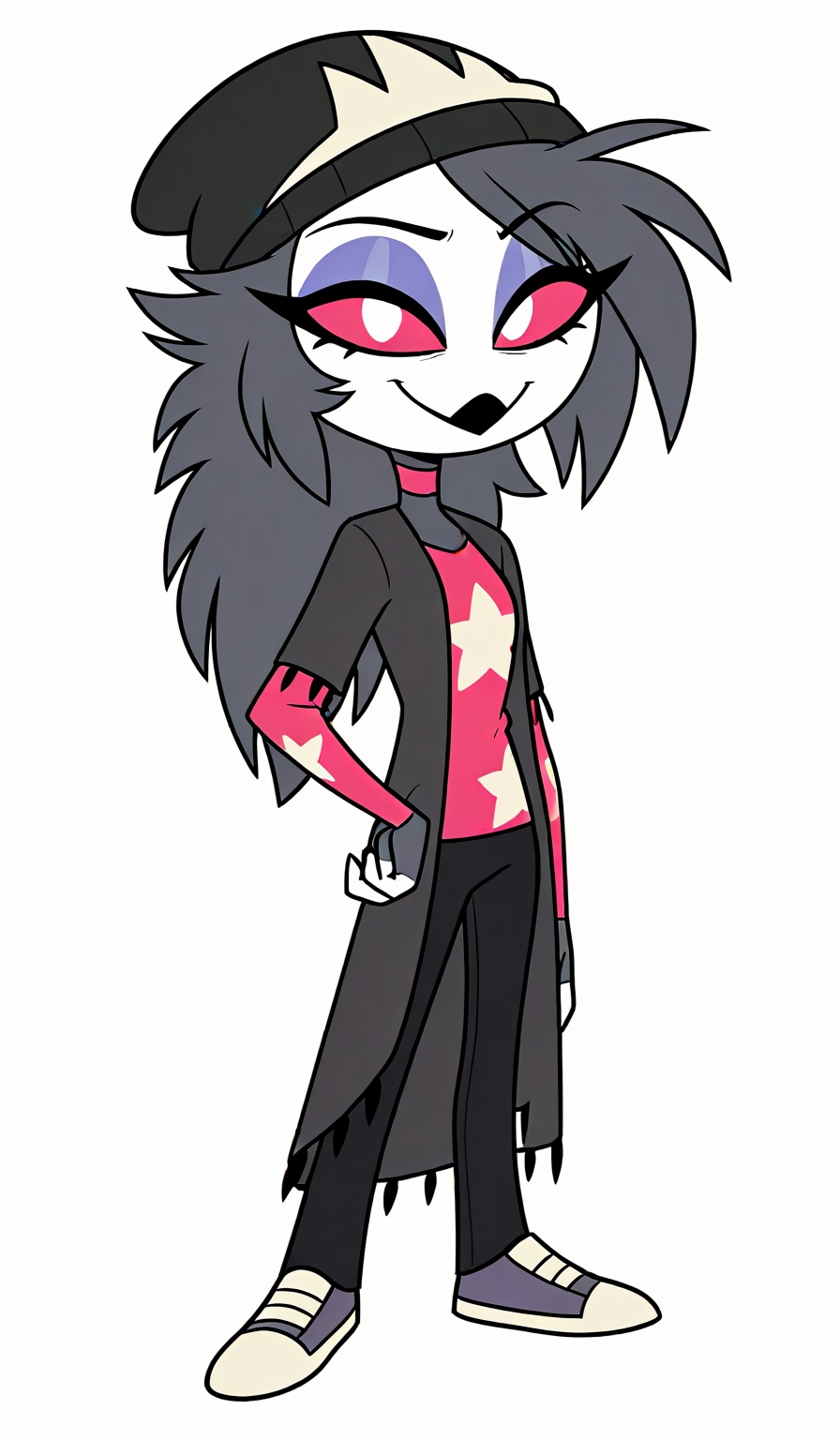 Black outline,  (cute) (solo) (white background),  (solo) on Tensor.Art