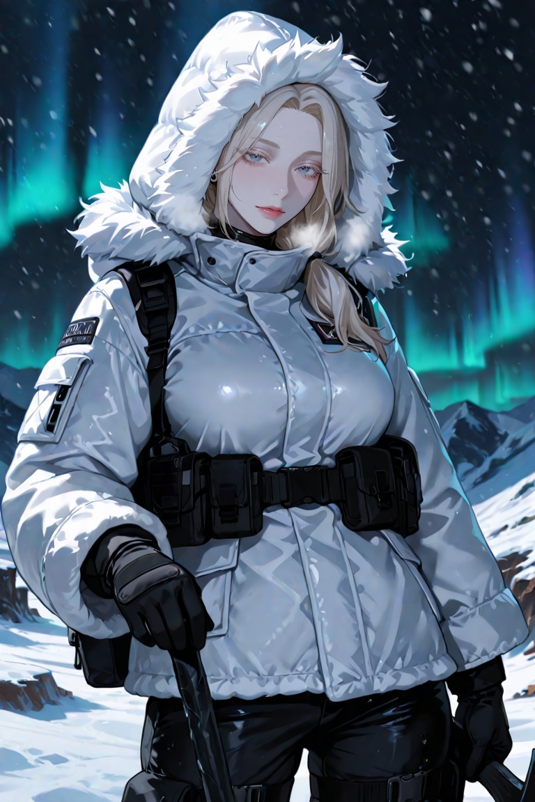 (((***** woman))),  athletic build,  pale skin flushed from cold on Tensor.Art