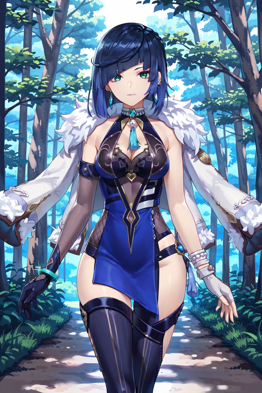 Forest,  Forest,  Thigh exposed on Tensor.Art