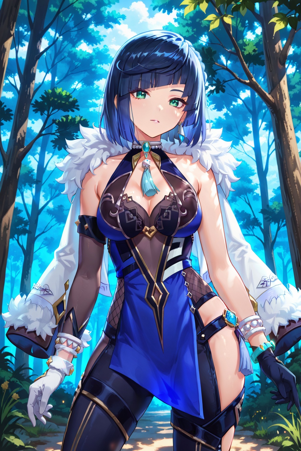 Forest,  Forest,  Thigh exposed on Tensor.Art
