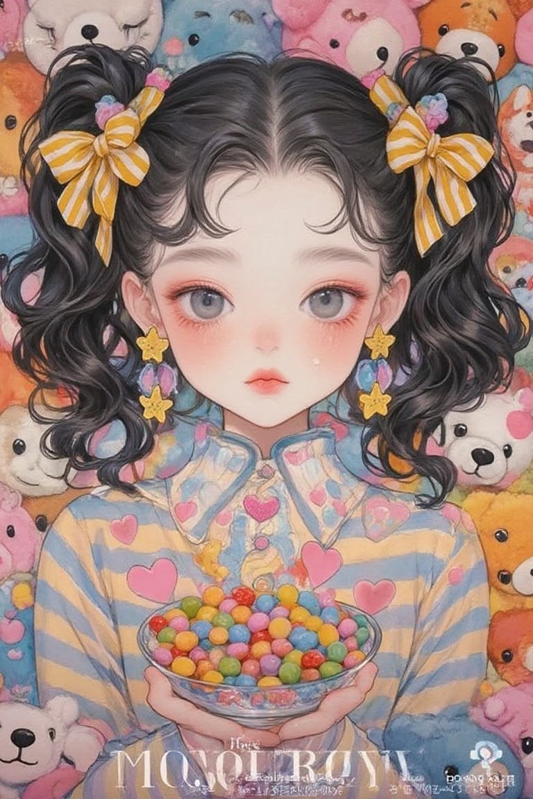 Anime-style girl portrait in surreal,  ornate dreamy atmosphere,  ethereal makeup on Tensor.Art