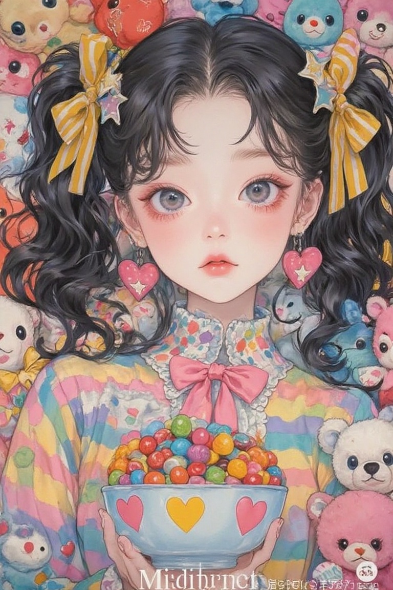 Anime-style girl portrait in surreal,  ornate dreamy atmosphere,  ethereal makeup on Tensor.Art