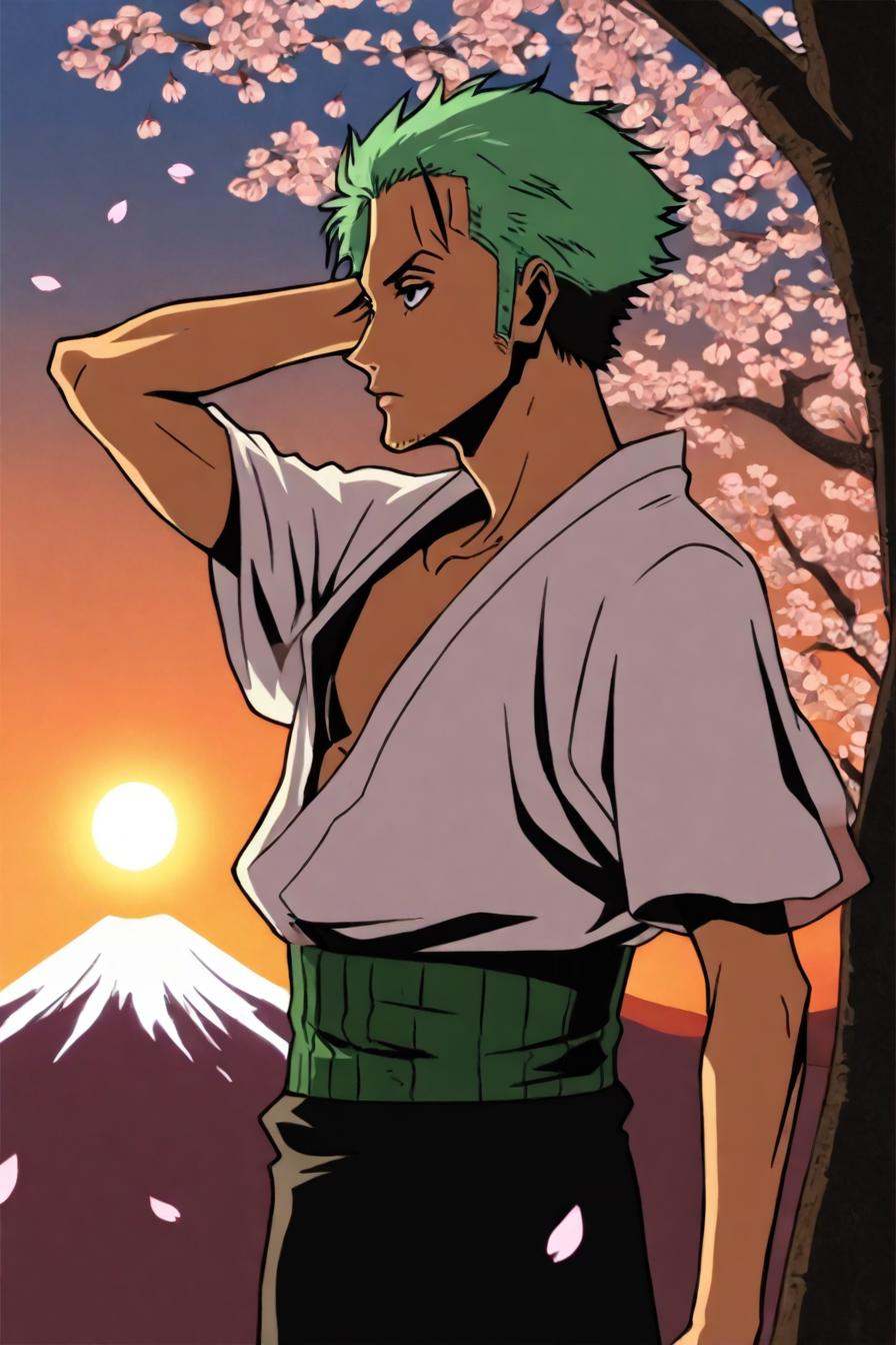 green hair,  black eyes,  short hair on Tensor.Art