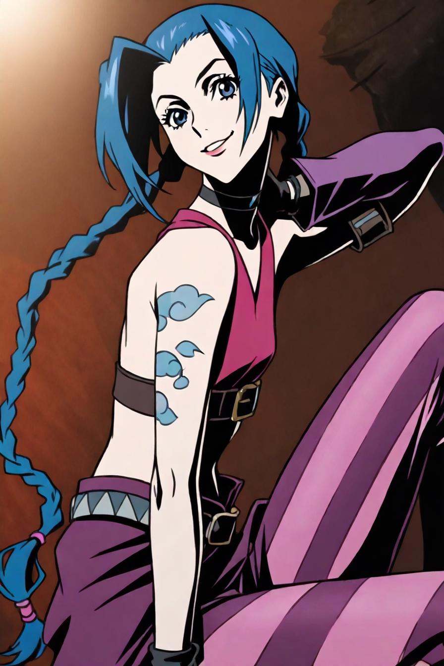 jinx,  blue hair,  pale skin on Tensor.Art