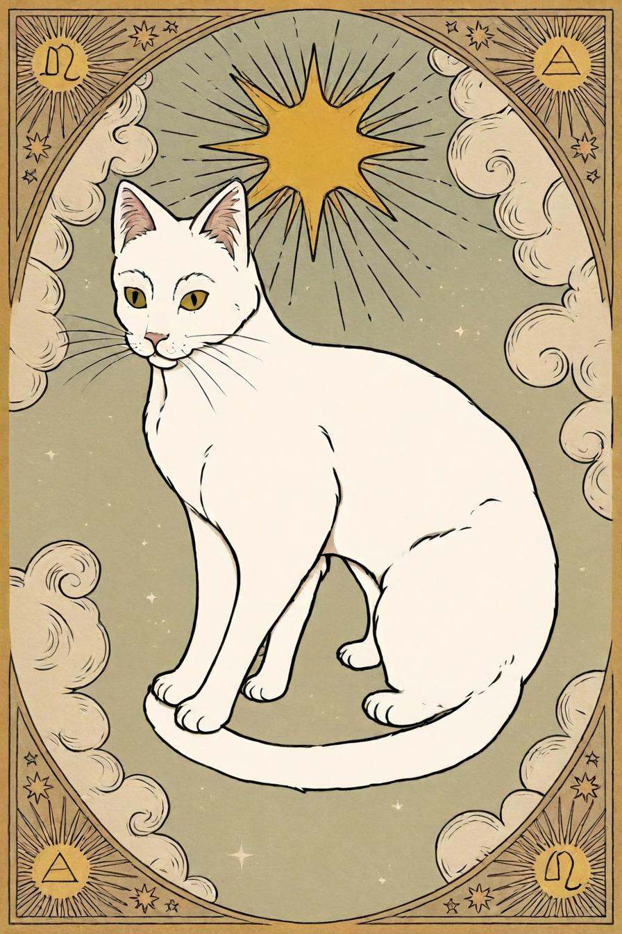 no humans,  cat,  white cat on Tensor.Art