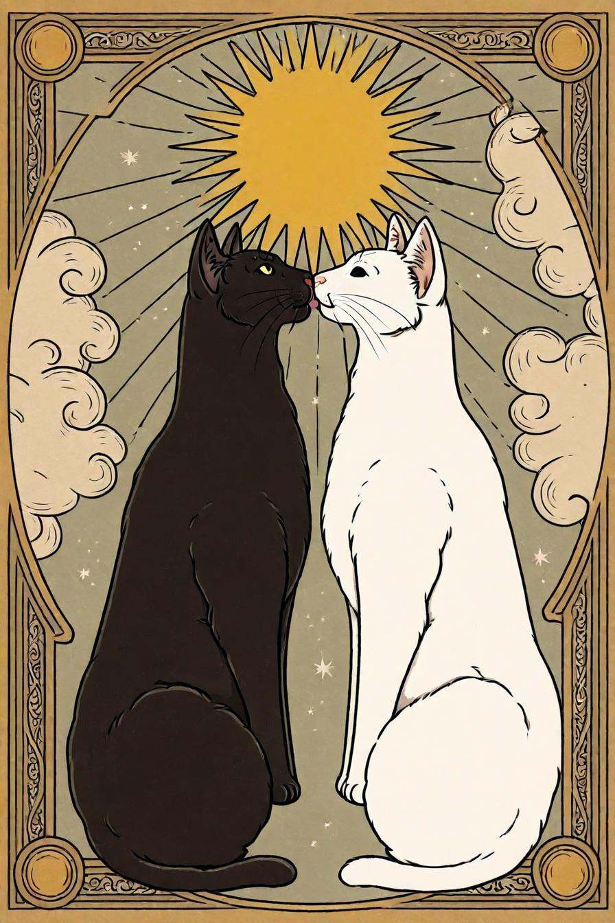 no humans,  cat,  white cat on Tensor.Art