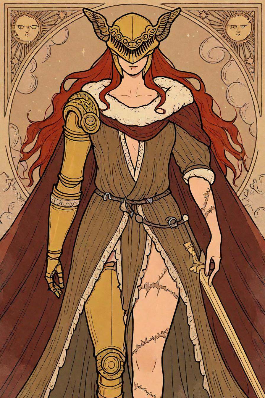 malenia blade of miquella,  malenia,  red hair on Tensor.Art